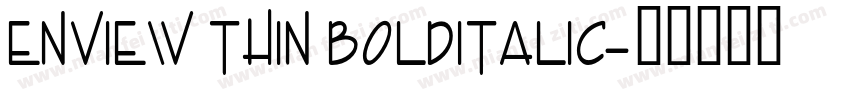 Enview Thin BoldItalic字体转换